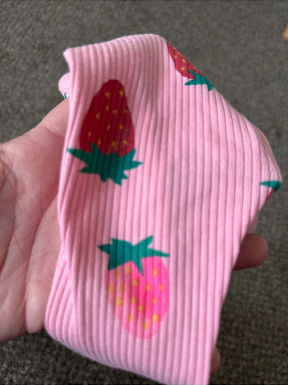 Old Navy Pink Strawberry Ribbed Leggings